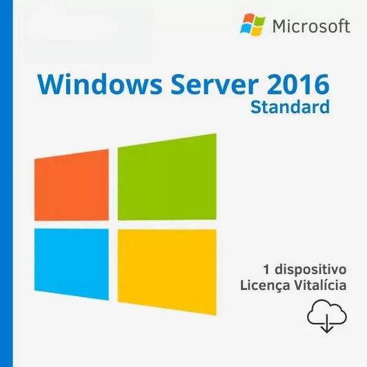Microsoft Windows Server 2016 Standard - Licença Original + Nota Fiscal